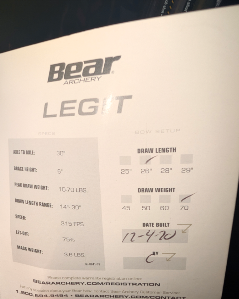 New never used Bear Legit RTH Compound bow+ extras 3