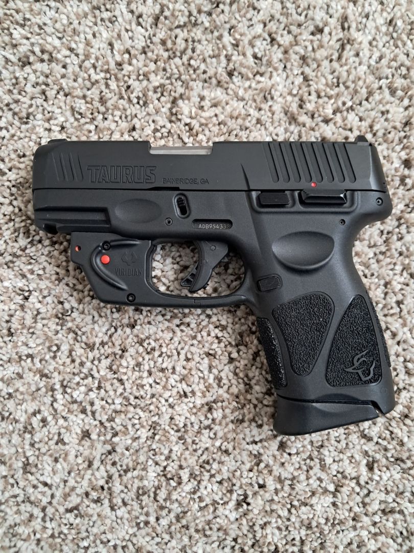 BUNDLE Taurus G3C 9mm w/ 3 mags, carbon holster and Viridian laser 