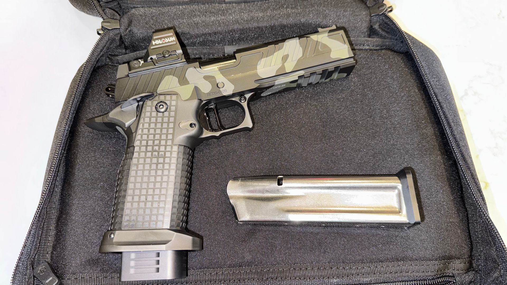 Race City Defense RC9 5" Ported Camo 2011 With Holosun 507 Competition Only 40 rounds shot 5