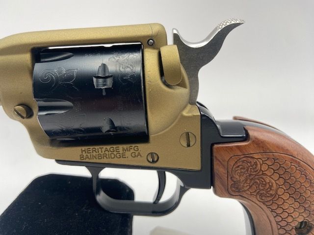 Heritage Barkeep 22LR Custom Scroll Wood Grips / E75003617 4