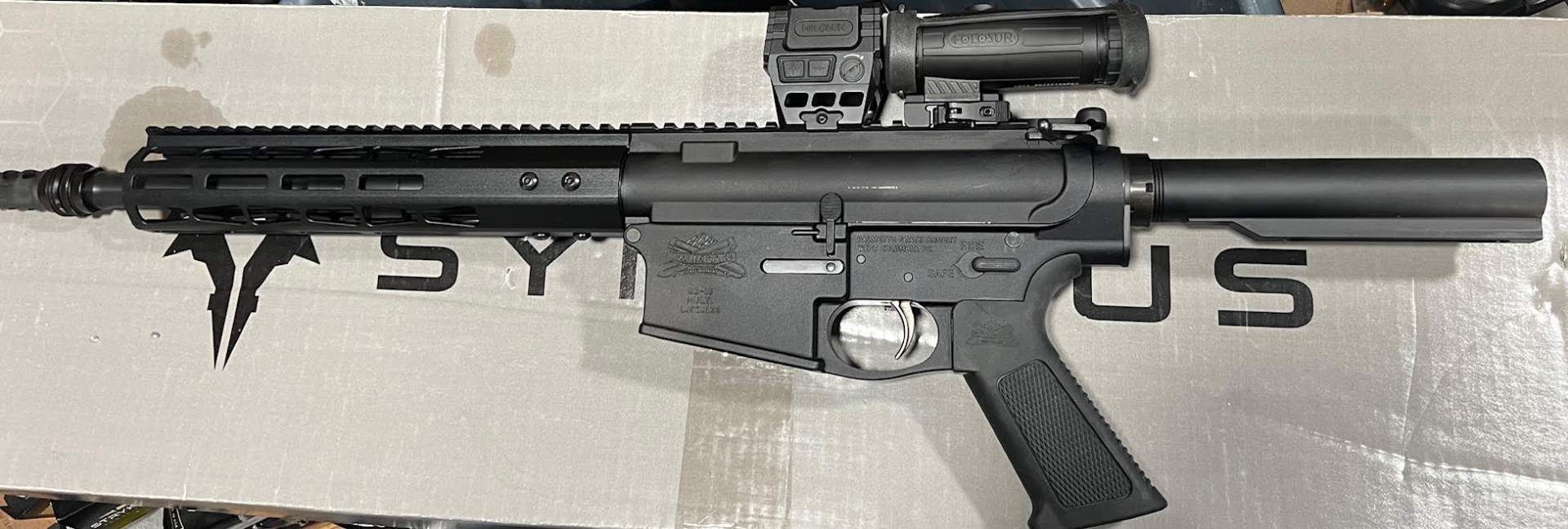 8.6 Blackout AR-10 Pistol 12"  3