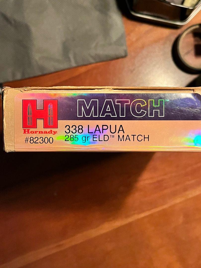 Hornlady 338 LAPUA 285 gr ELD MATCH