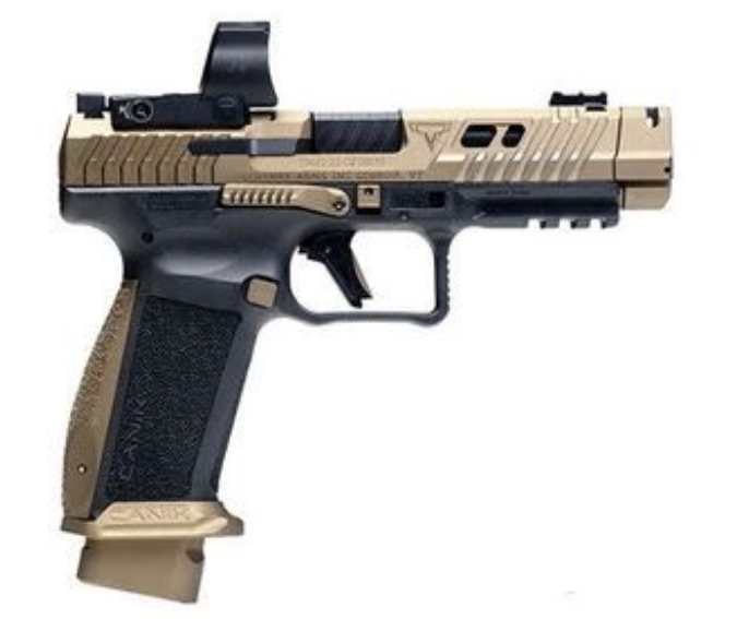 Canik TTI Combat 9MM Bronze Slide Fluted-Ported Barrel 18+1 2 Mags McCanik M03 Optics