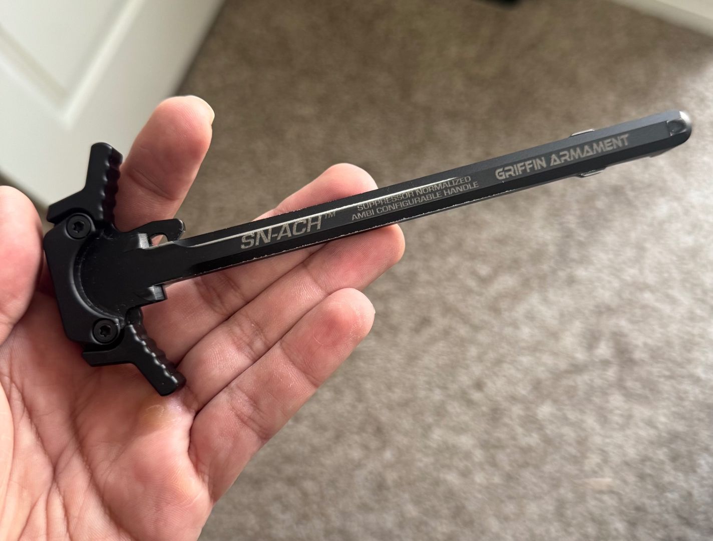 Griffin Armament SNACH suppressor charging handle