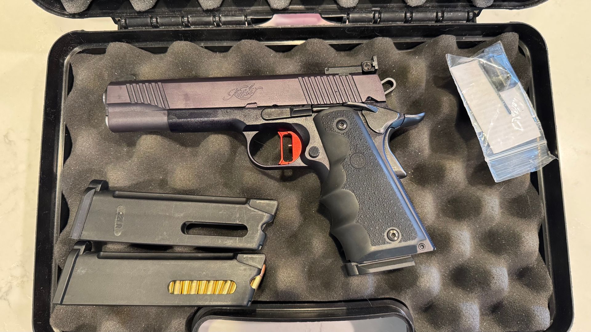 Kimber 1911 Rimfire 22LR RARE FIND with ATLAS GUN WORKS trigger upgrade and sear spring 2