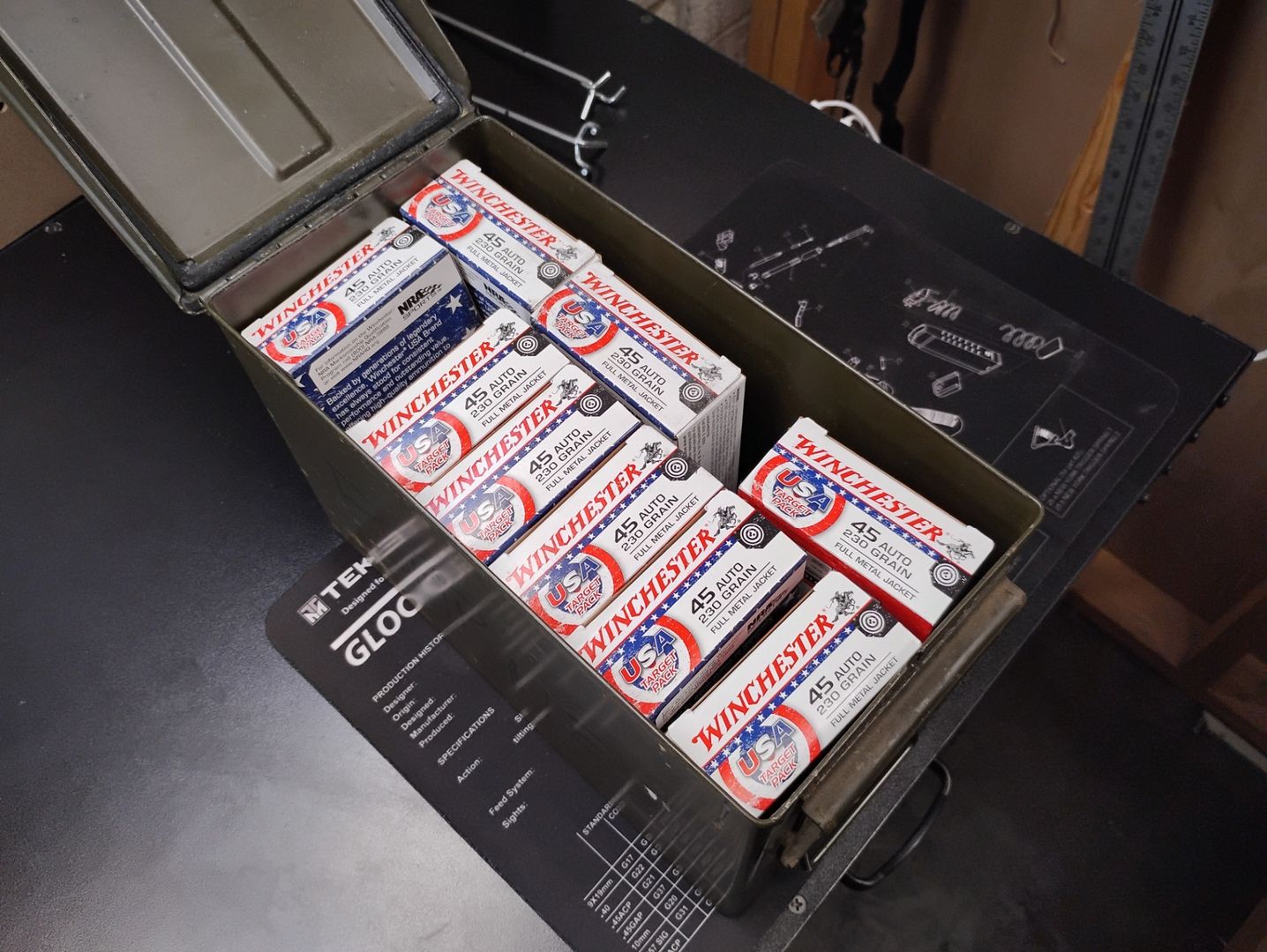 Winchester USA Target Pack 45 ACP Brass Case 230gr FMJ Ammo  3