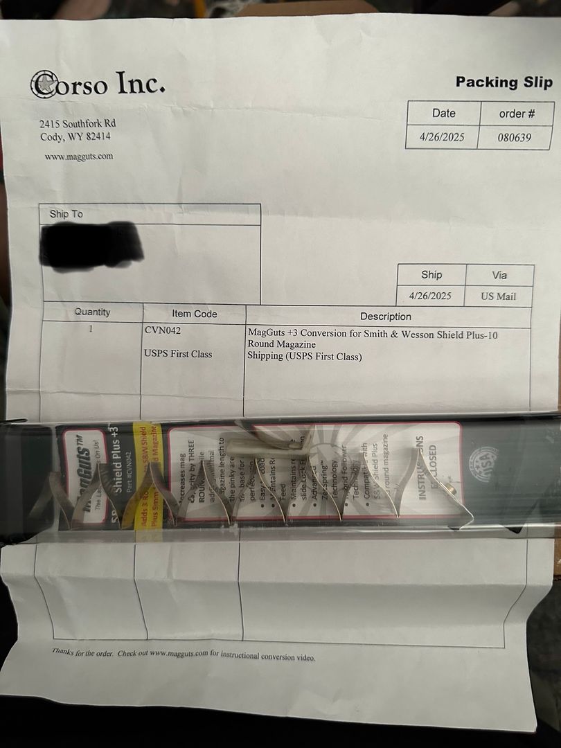 MagGuts +3 for Shield Plus 10 round magazines
