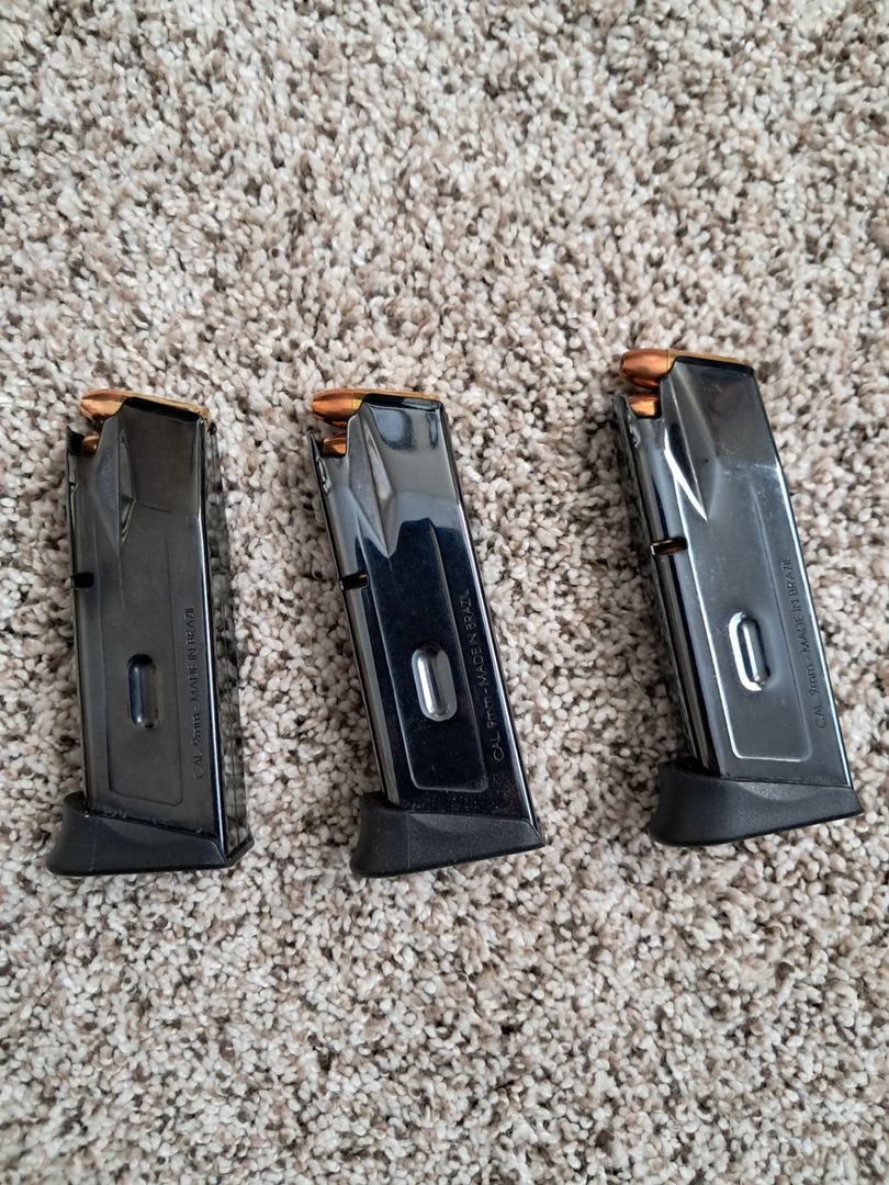 Taurus G3C 9mm w/ 3 mags, carbon holster and laser  3