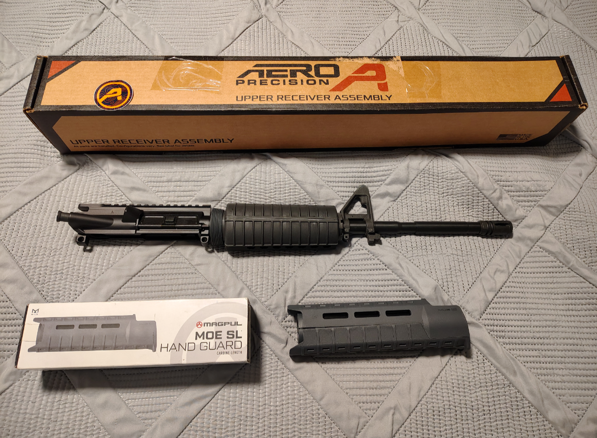 Aero Precision 16" 5.56 Pinned Carbine Barrel w/ M4 Handguard and Magpul Handguard