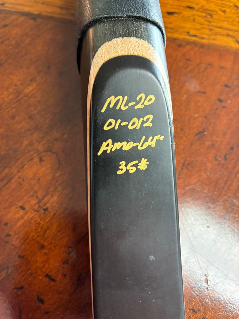 BEAR MONTANA LONGBOW – LH 35# @ 28”, 64” – LIKE NEW 3