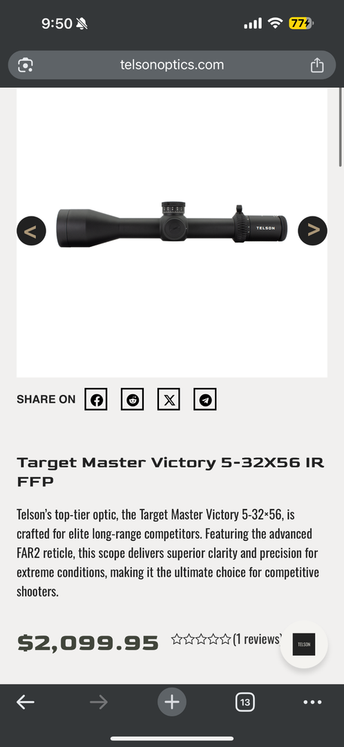 Telson 5-32 Target Master Victory 3