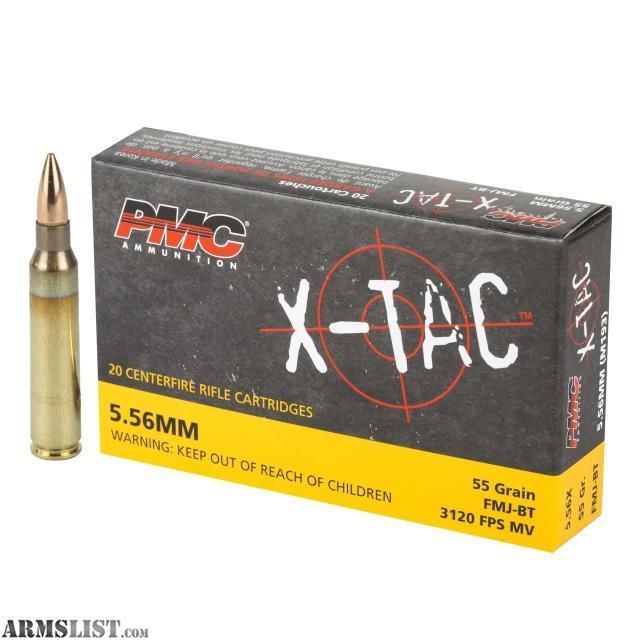 1000 rounds 556 PMC FMJ XTAC Bulk Ammo