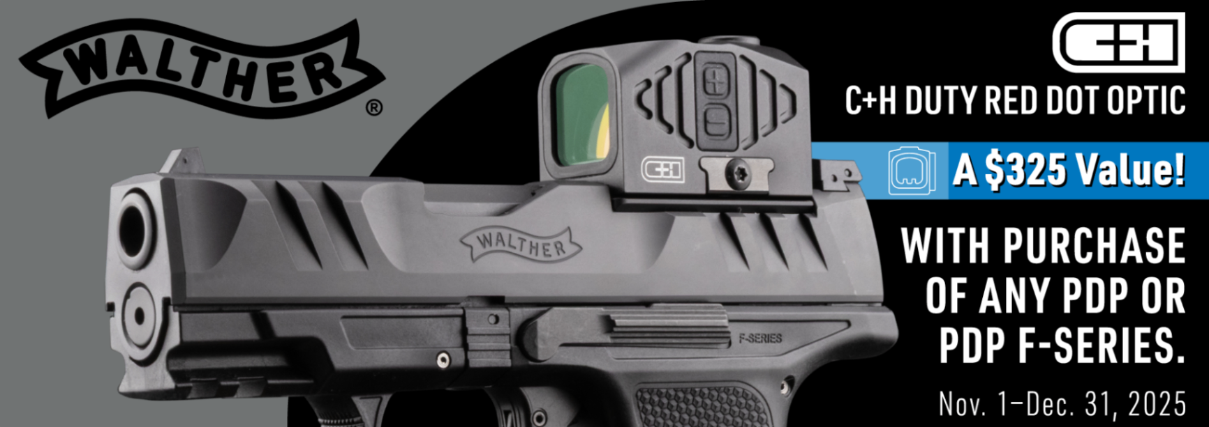 Holiday Promo- Walther PDP w/ Free Optic 2