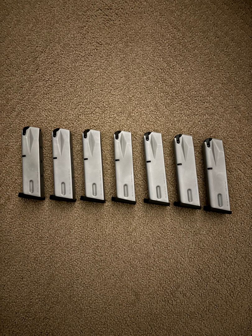 Beretta 92FS 9mm 15rd. stainless steel magazines 3
