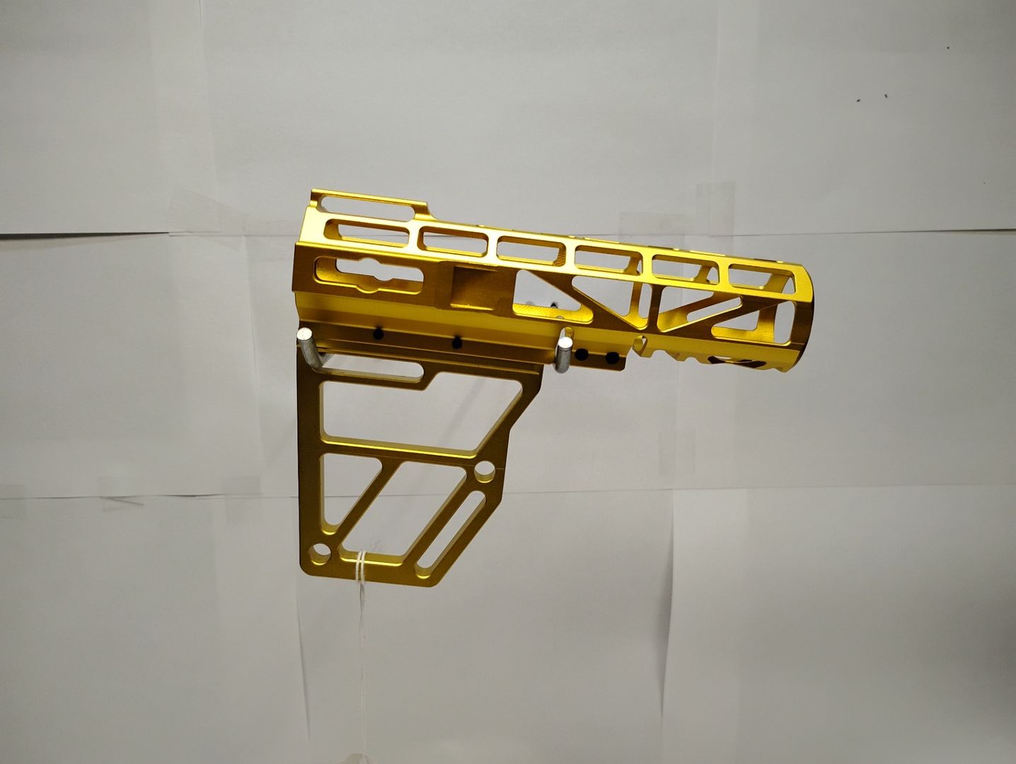 AR-15 Gold Anodized Pistol Brace 2