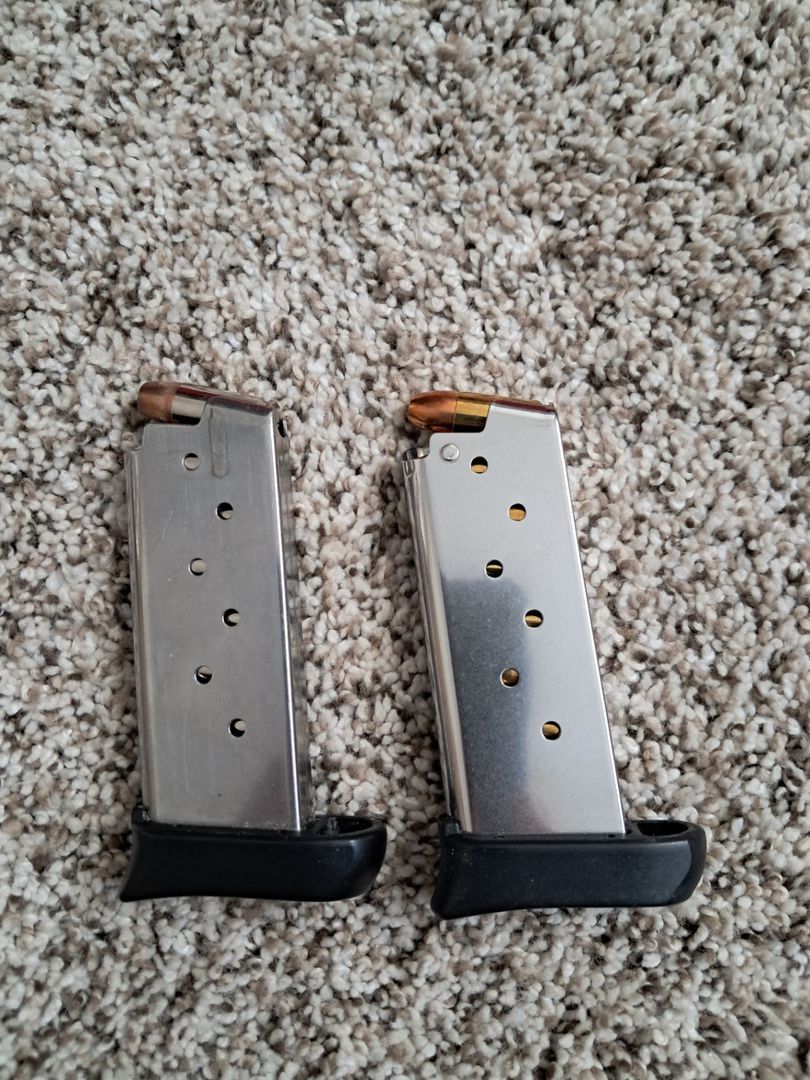 Sig P938 bundle with 2 original mags, NEW threaded barrel, and two   holsters - original and leather 3