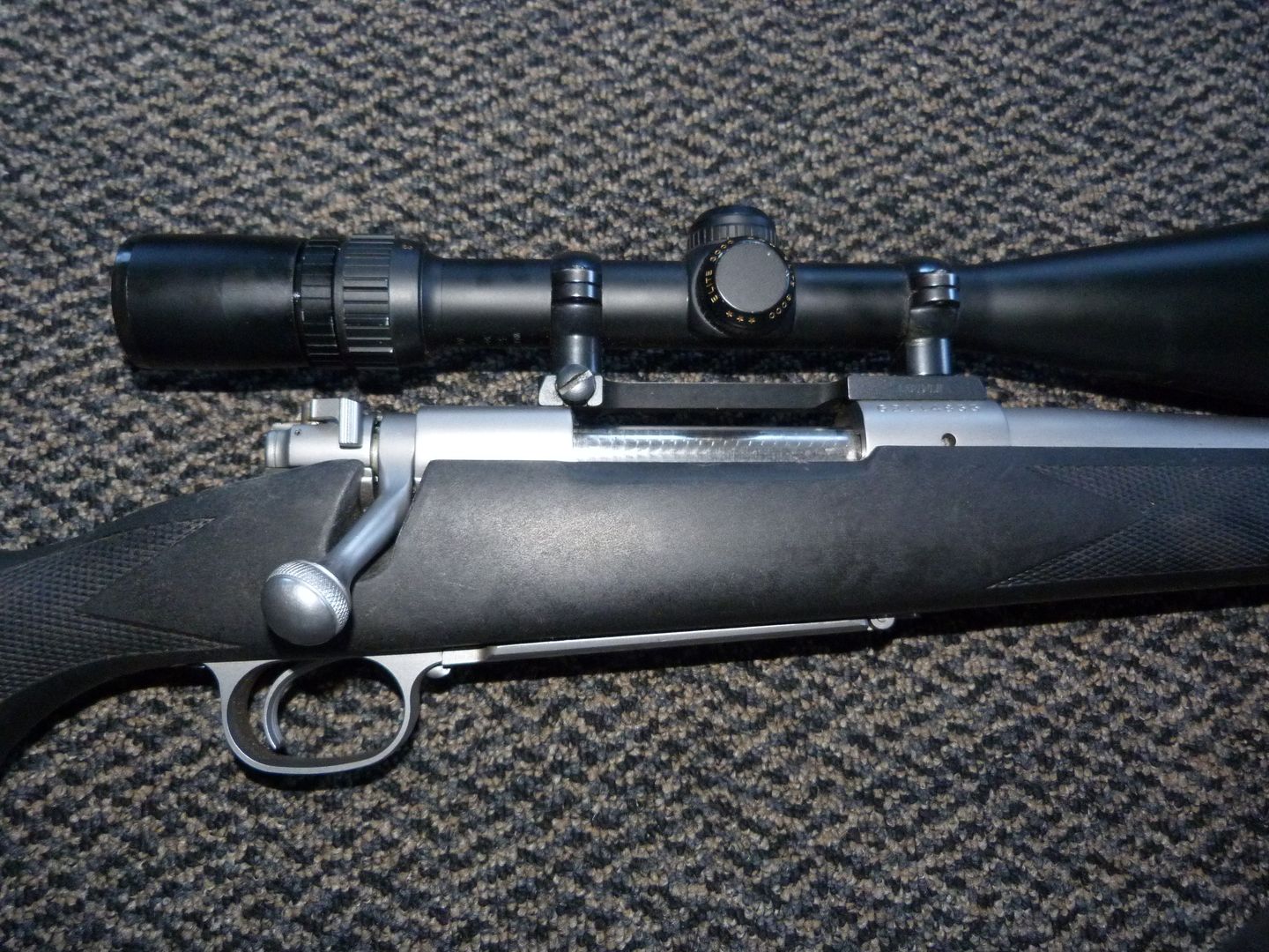 Winchester Model 70 Stainless 338 Win Mag with a Bushnell Elite 3000 Scope 2