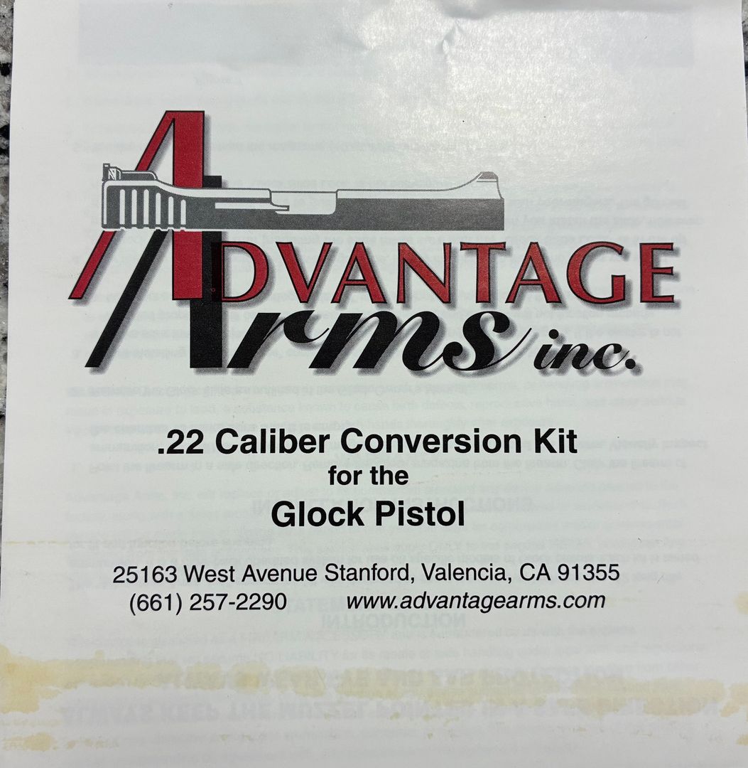 Advantage Arms .22 Caliber Conversion Kit for the Glock 17 or 22 3