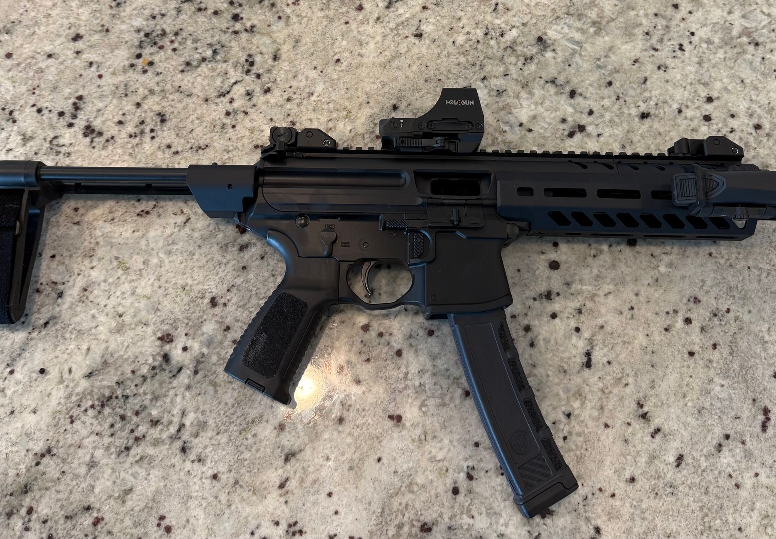 Sig Sauer MPX 8" with Brace, Optic, and Light 2