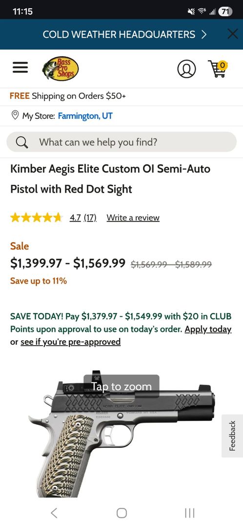 Kimber Aegis 45acp and Vortex Red dot 3