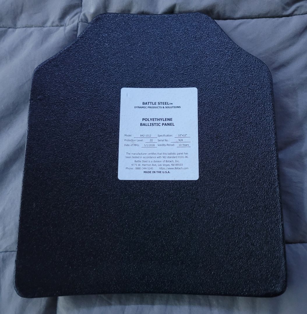 Level III lightweight curved plate 10x12 2