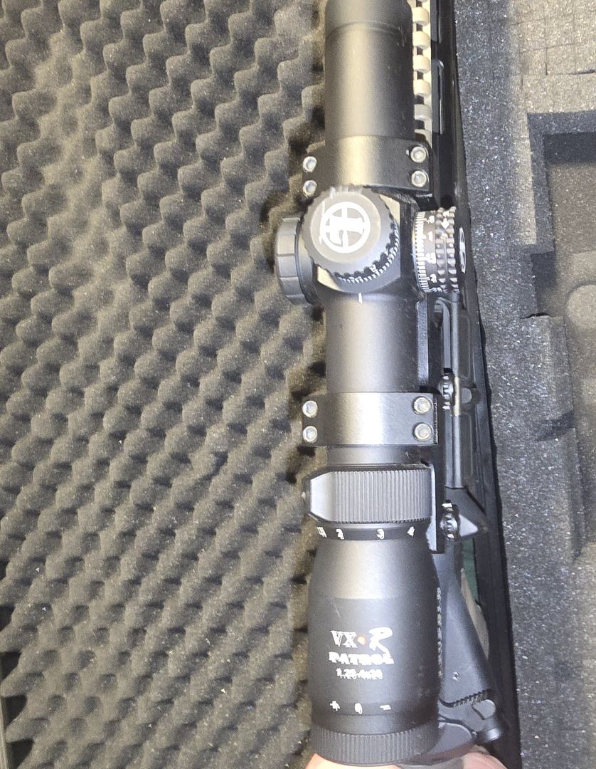 Leupold VX-R Patrol rifle scope, 30mm tube, 1.25-4x 20mm, FireDot Reticle 3
