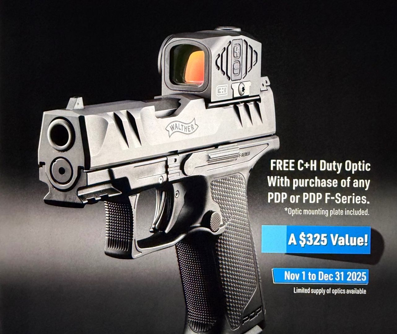 Holiday Promo- Walther PDP w/ Free Optic