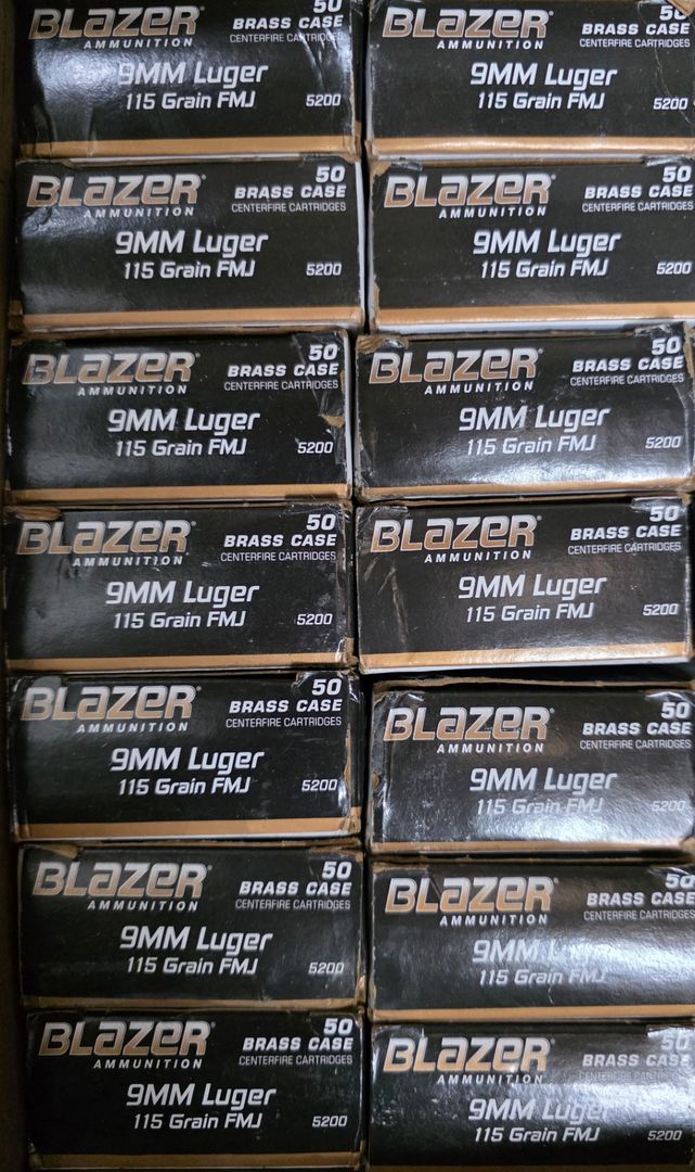 CCI Blazer 9mm FMJ in brass and aluminum casings, and multiple grains 2