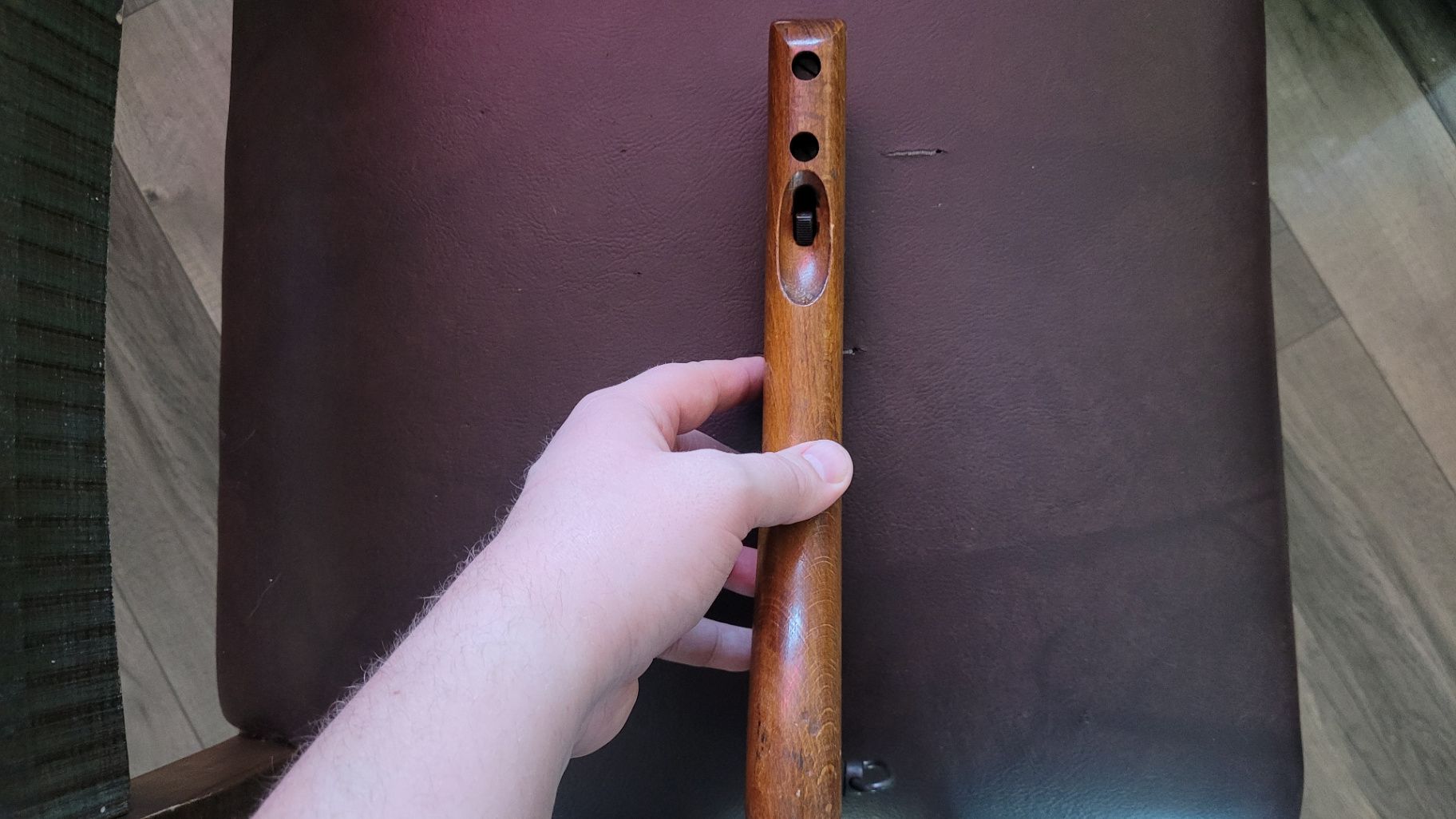 QD Wooden Uzi Buttstock w/ Sling Swivel 5