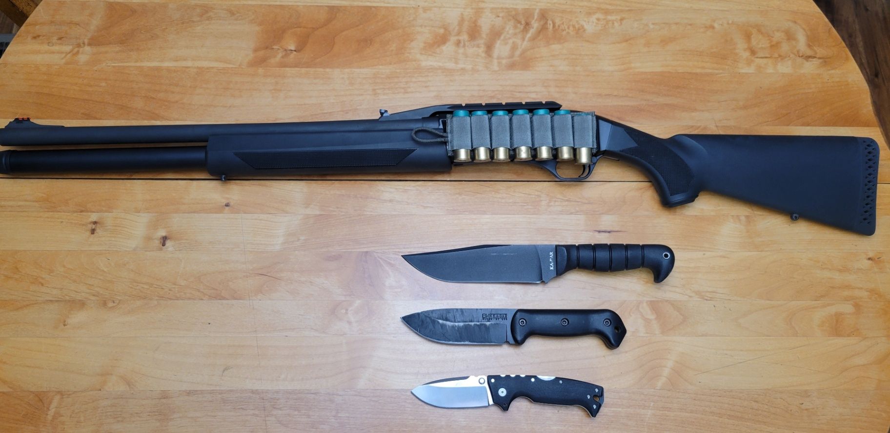 FN SLP MK1 semi auto 12 guage BUNDLE with one knife and hard case - kabar, Becker, Cold Steel  