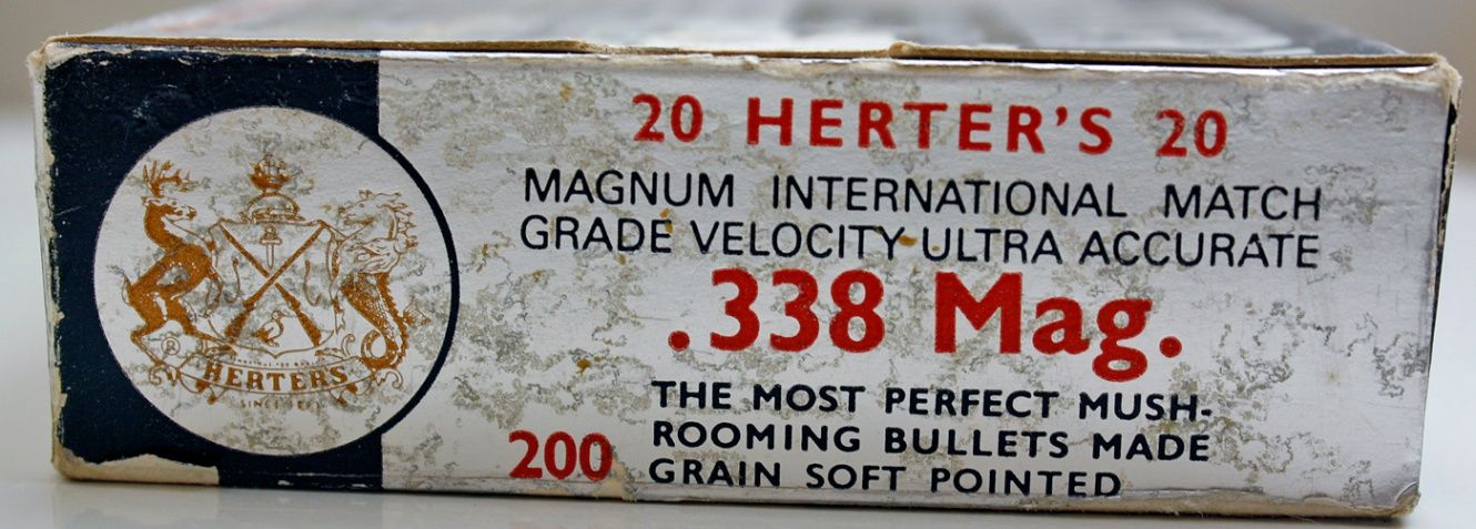 FS Vintage box of (20) Herter's .338 mag.,200 gr., soft point bullets 2