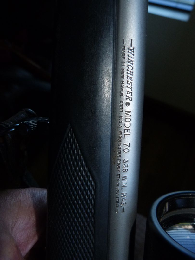 Winchester Model 70 Stainless 338 Win Mag with a Bushnell Elite 3000 Scope 5