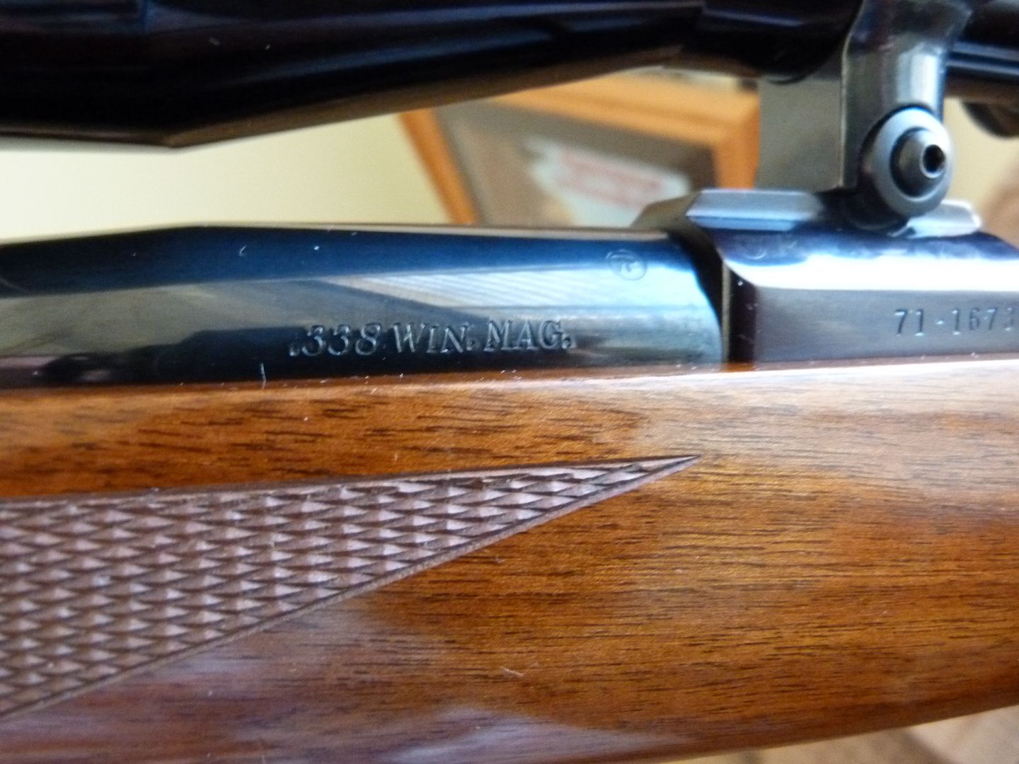 Ruger M77 338 Win Mag Rifle w Leupold 3-9x44 Scope - Mint condition - Made in 1975 5