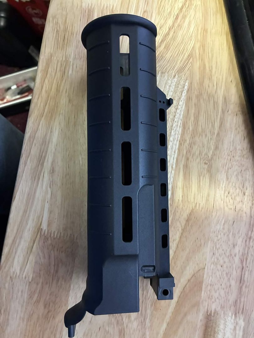 Manticore Arms black polymer X95 Optimus Polymer Forend for Tavor x95 rifles.   Capturing the appear