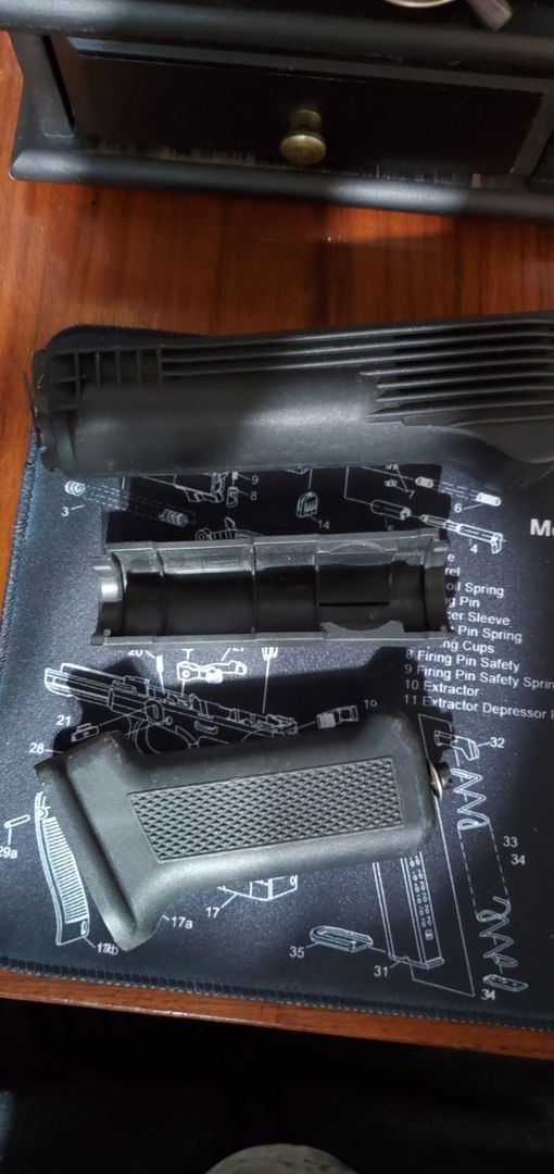 AK47 Polymer Furniture and Handle Grip. 