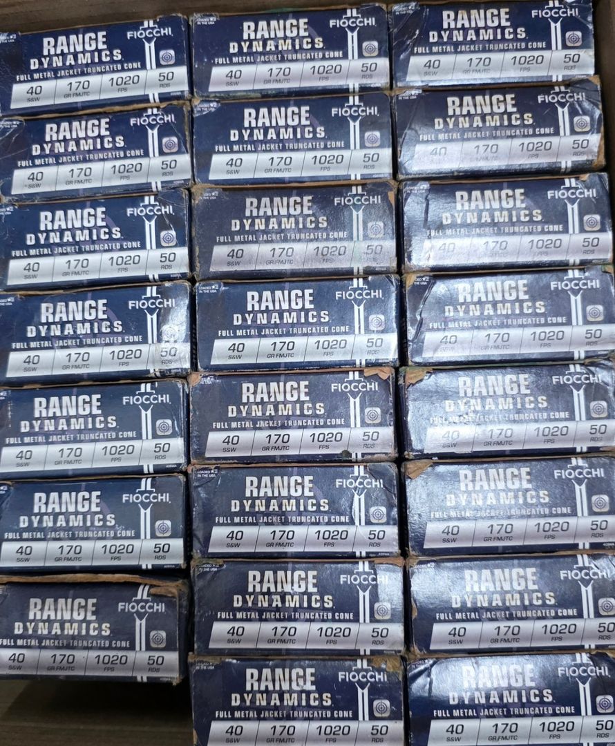 40 S & W Fiocchi Range Dynamics & Magtech various grain FMJ 