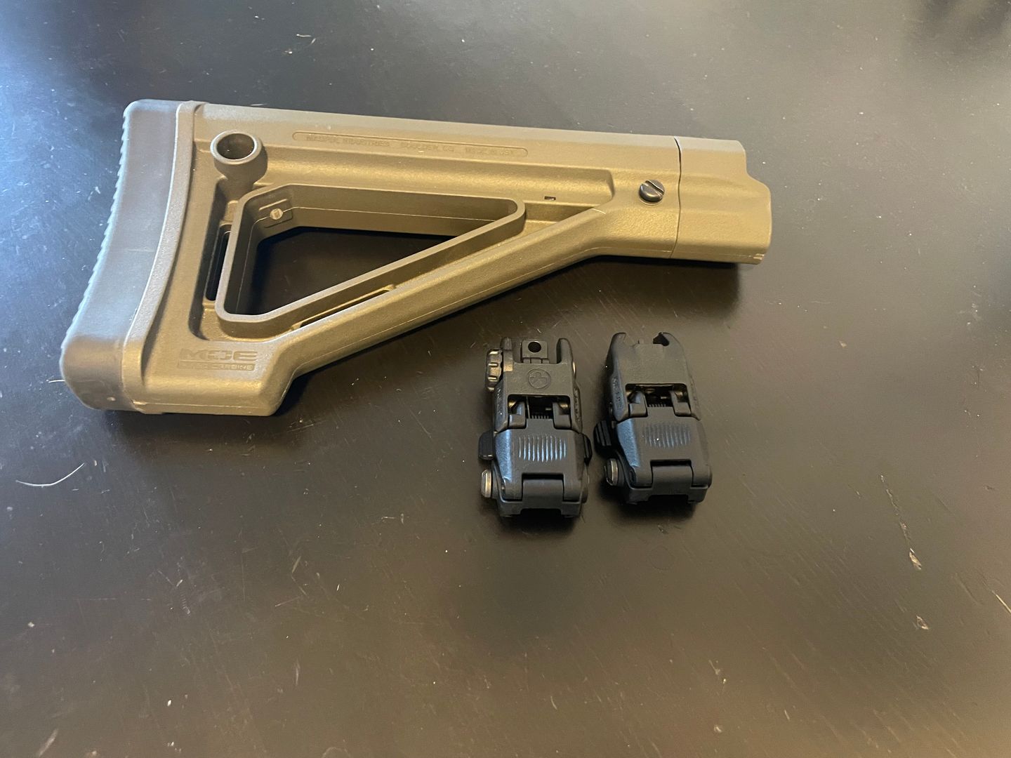 Magpul MOE Fixed stock and MBUS Sights