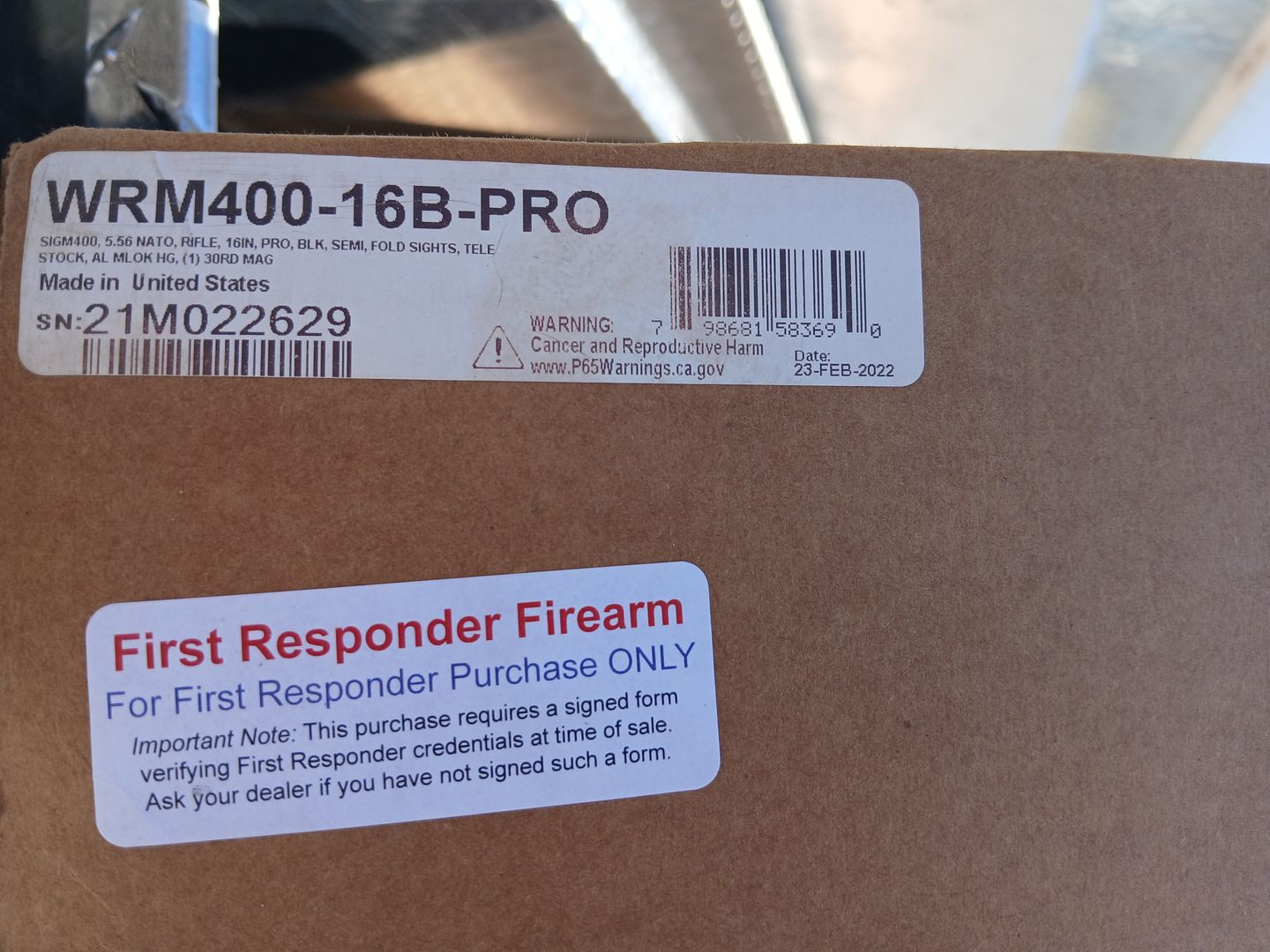 Sig Sauer M400 Pro LE 5.56  5