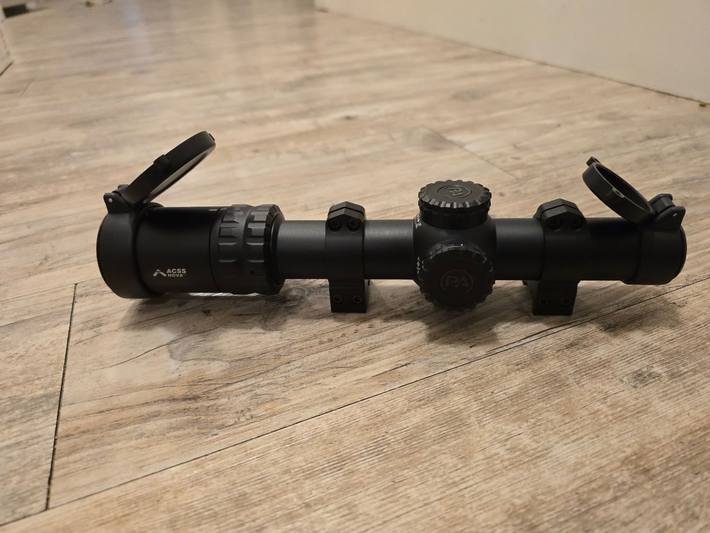 Primary Arms ACSS Nova 1-6x LPVO with Warne Medium QD Rings 2