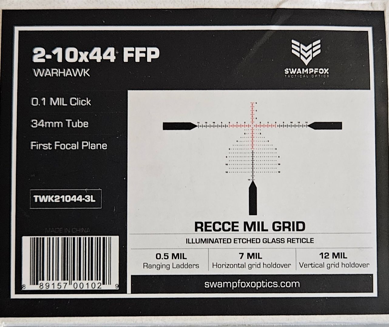 Swampfox Warhawk 2-10x44