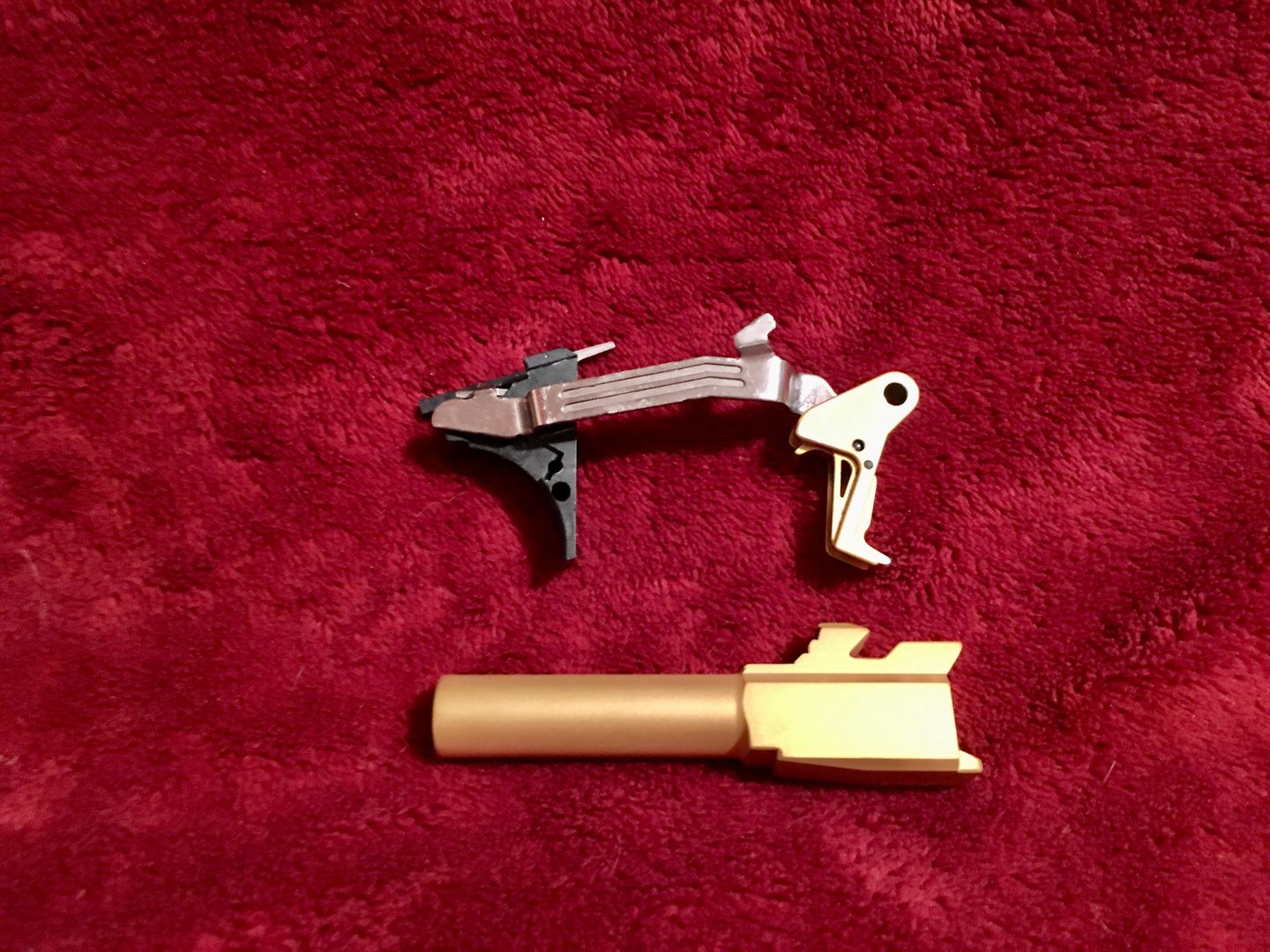Glock 43 Gold TiN Trigger / Barrel Combo Deal  2