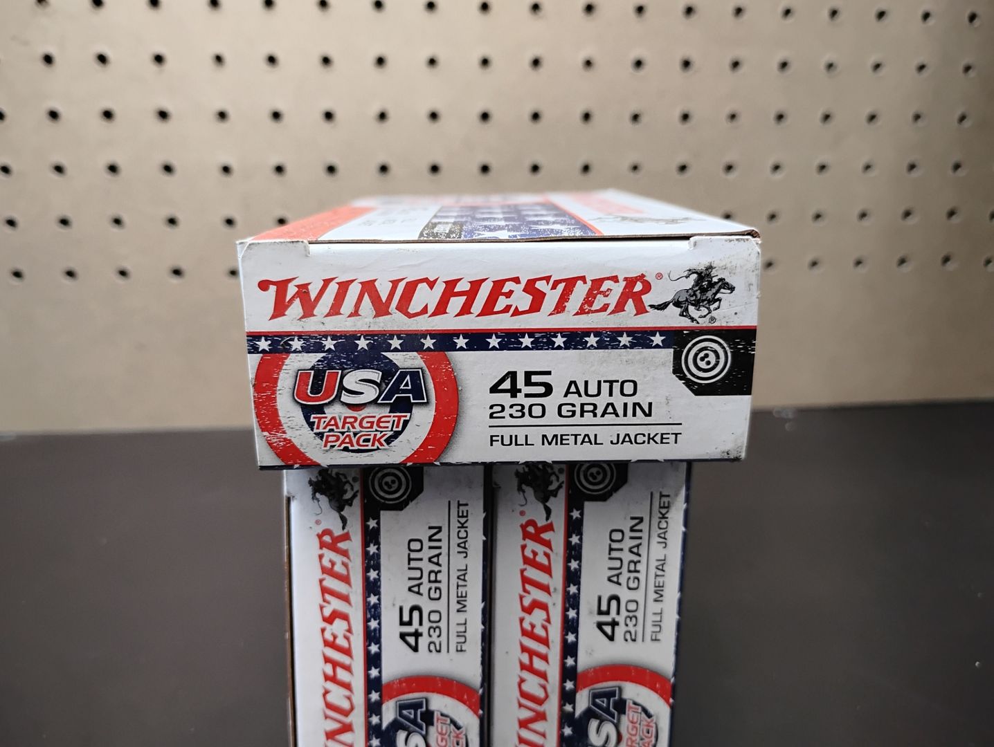 Winchester USA Target Pack 45 ACP Brass Case 230gr FMJ Ammo  2