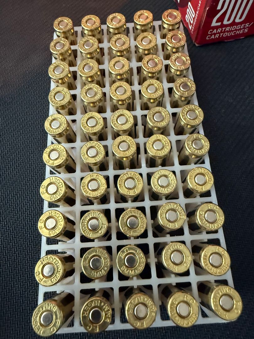 400 rounds Federal 9mm 115gr brass FMJ 2