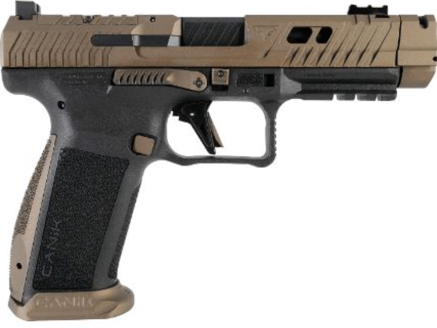 Canik TTI Combat 9MM Bronze Slide Fluted-Ported Barrel 18+1 2 Mags No Optic Included Option