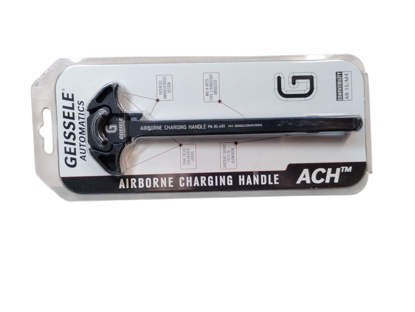 Geissele Automatics Airborne Charging Handle Black 5.56 / .223 Rem