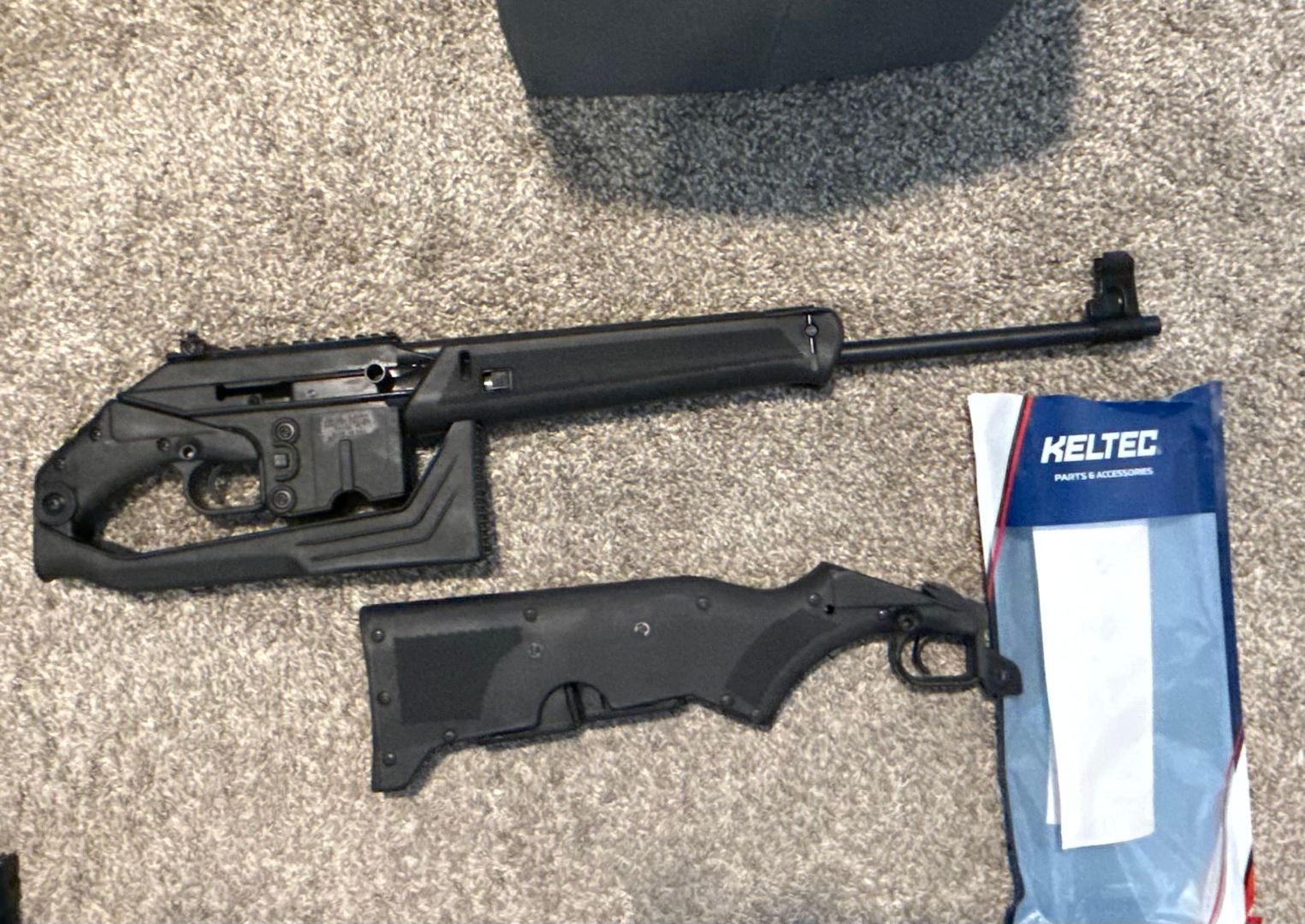 Kel Tec SU-16 with two stocks