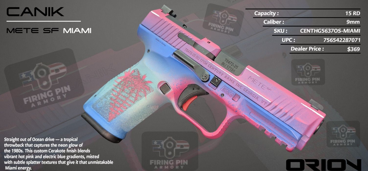 Canik Mete SF Miami 9MM 15+1 Optic Ready Limited Edition Only 200 Made