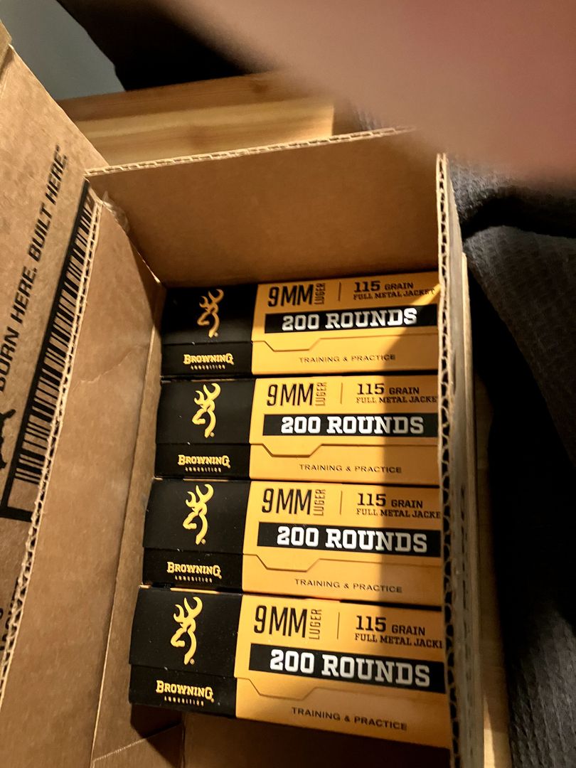 800 Rounds Browning 9mm 115gr FMJ 2