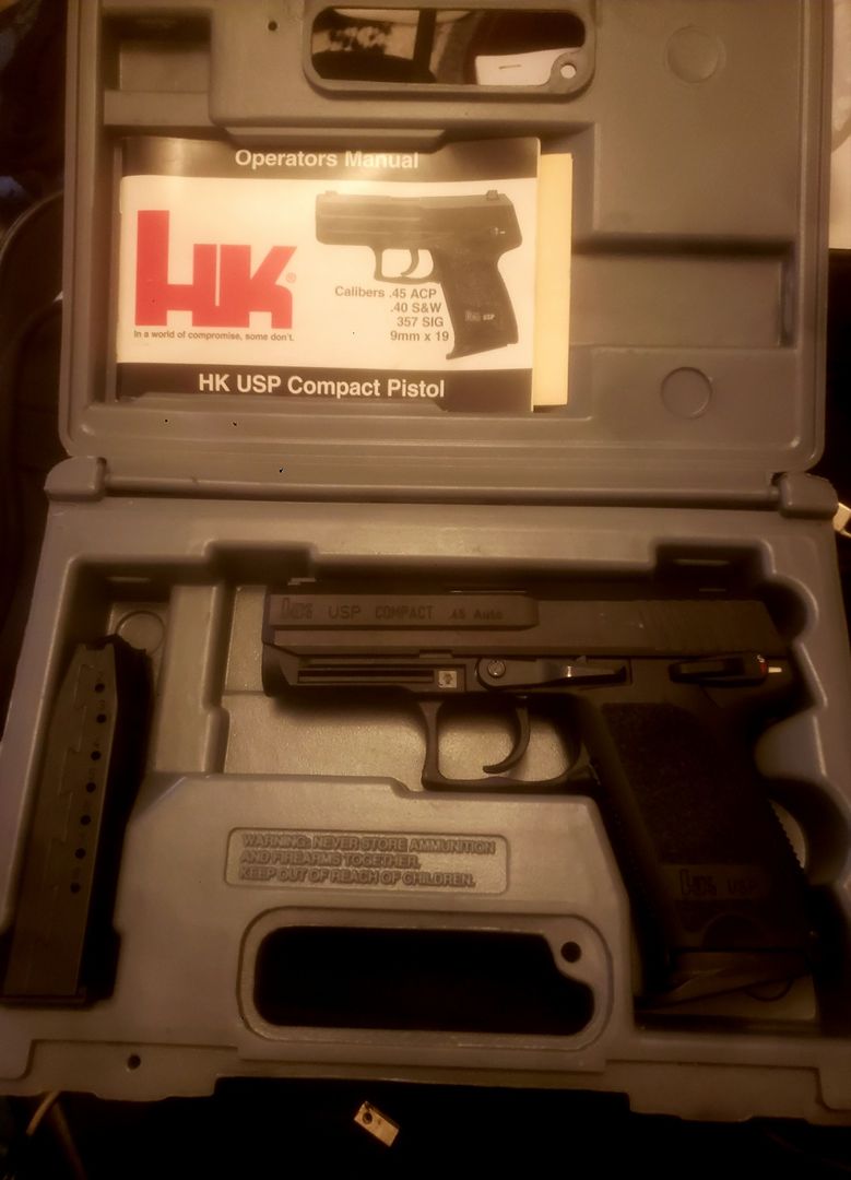 45 cal. HK USP Compact 8000 series '97 NEVER USED