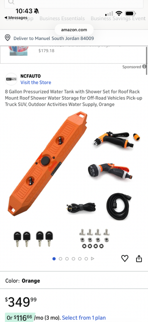 NCF Auto Camping/Overlanding Water Tank